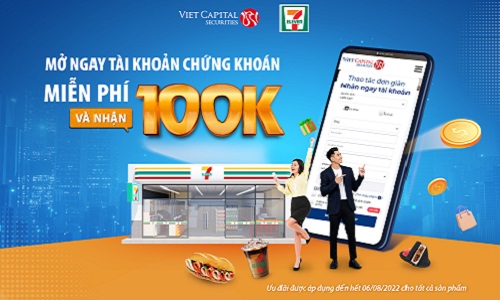 QUÉT MÃ MỞ NGAY TÀI KHOẢN CHỨNG KHOÁN MIỄN PHÍ & NHẬN 100.000 VNĐ CASH VOUCHER TỪ 7ELEVEN