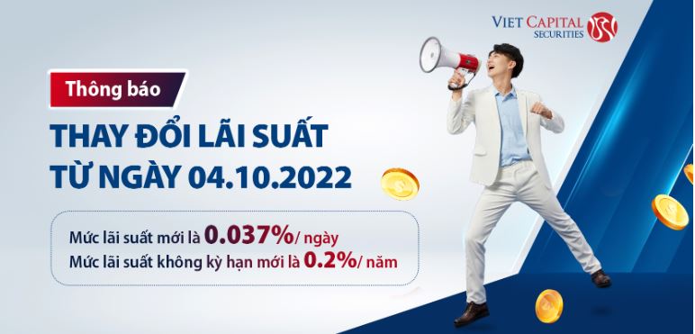 Thông báo Thay đổi lãi suất từ ngày 04.10.2022