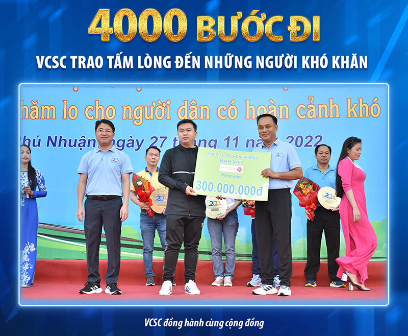 4000 BƯỚC ĐI - VCSC TRAO TẤM LÒNG ĐẾN NHỮNG NGƯỜI KHÓ KHĂN