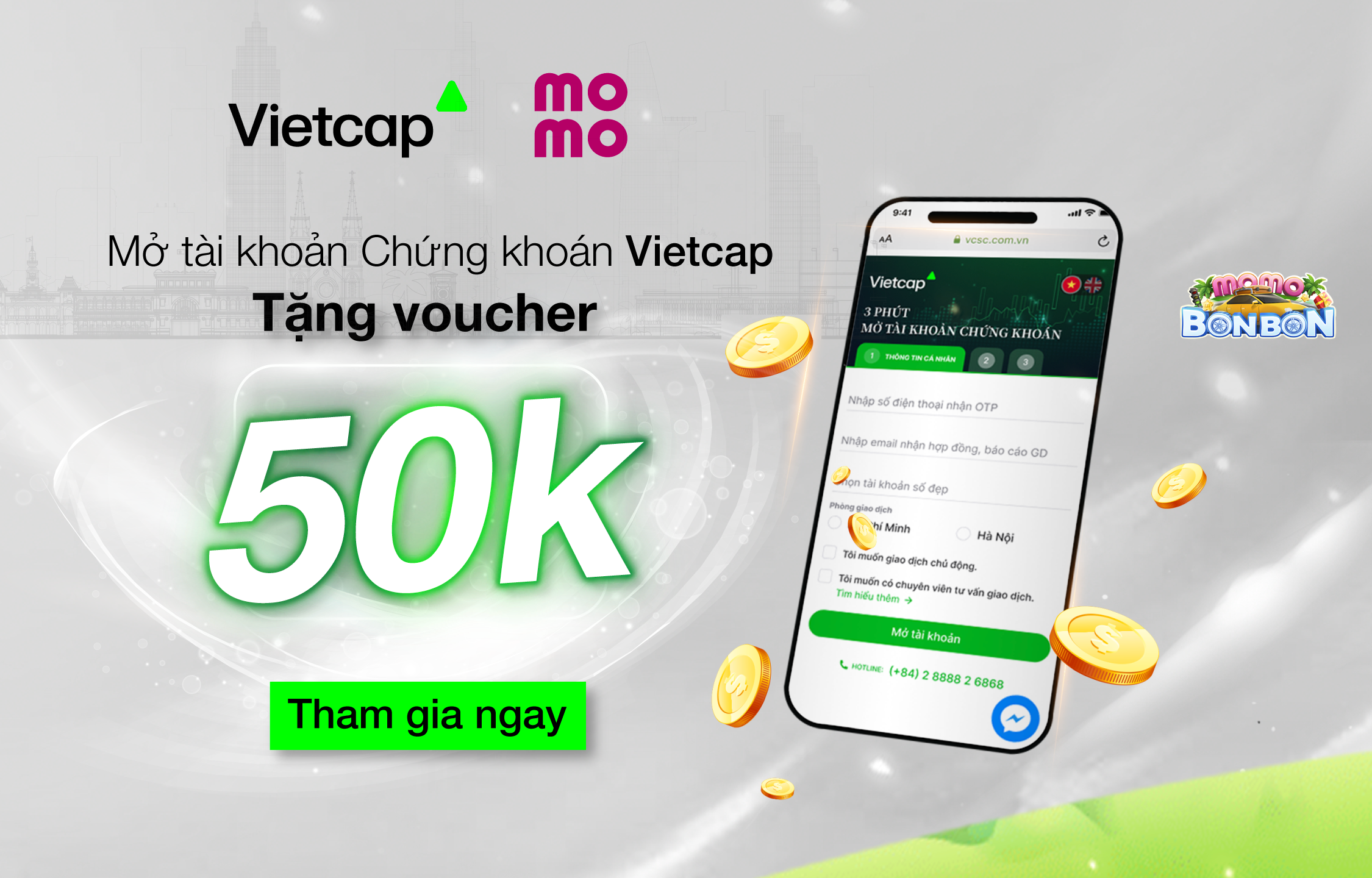 MoMo BonBon cùng Chứng khoán Vietcap