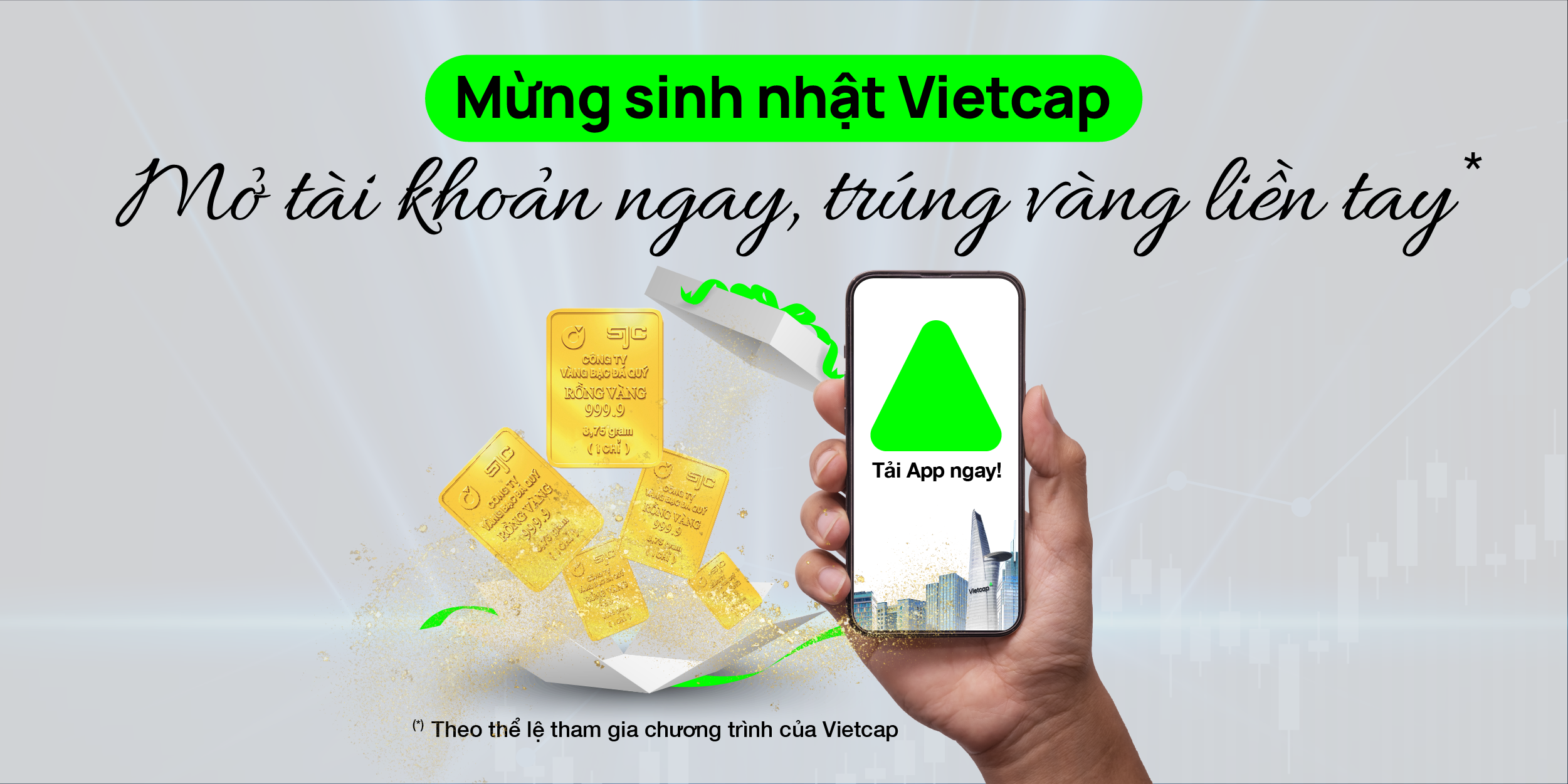 Thể Lệ Tham Gia  Chương Trình  “Mở tài khoản Ngay - Trúng vàng liền Tay”